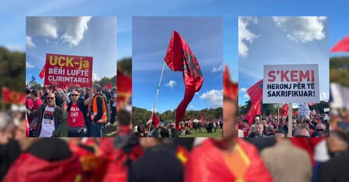 Haga vishet kuqezi, mijëra shqiptarë manifestojnë në përkrahje të udhëheqësve të UÇK: Lironi çlirimtarët, s’kemi heronj për të sakrifikuar