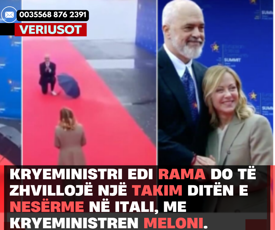 Kryeministri Edi Rama do të zhvillojë një takim ditën e nesërme në Itali, me kryeministren Meloni.